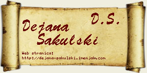 Dejana Sakulski vizit kartica